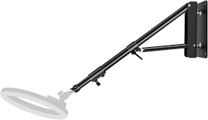 18” Wall-Mounted Retractable Ring Light Stand – White Salon Edition